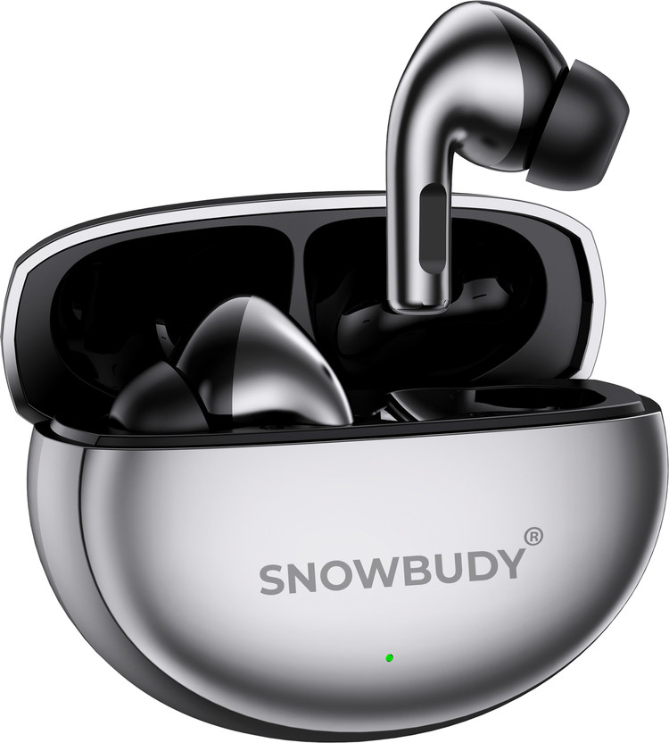 snowbudy Nord 4Pro True Wireless Earbuds with Dual Mic & AI Crystal Clear Call-5 Bluetooth Gaming(Black, True Wireless)