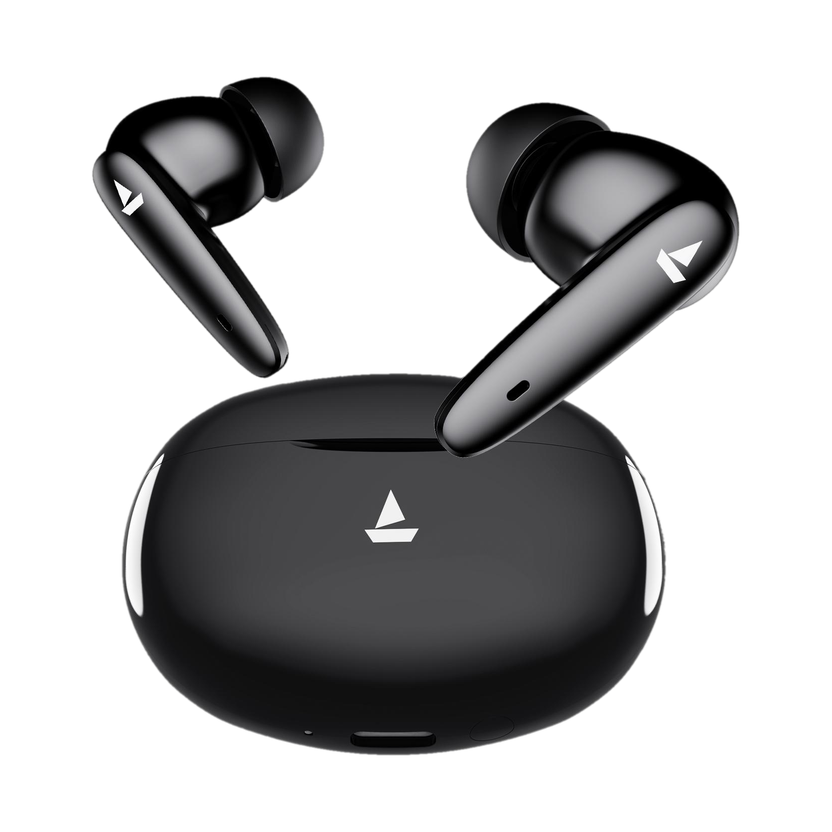 boAt Airdopes 161 Pro-Buds w/ ASAP Charge, Multi-Point Connectivity & 50 HRS Playback Bluetooth(Sleek Black, True Wireless)