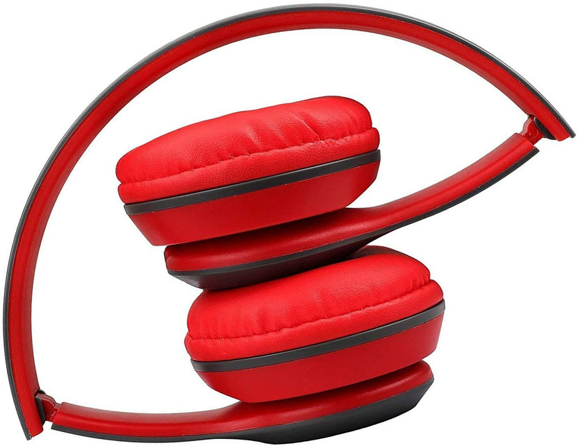 Uborn LOW Price Wireless Bluetooth Portable Sports Headphone with Microphone Headset Bluetooth(Red, On the Ear)