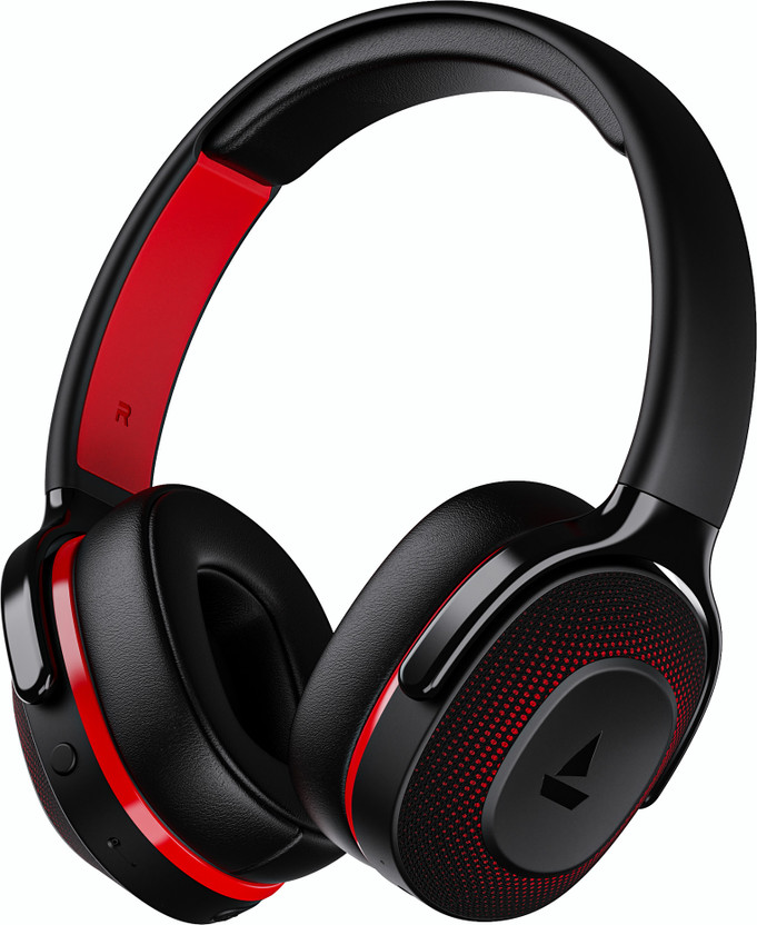 boAt Rockerz 413,60H Battery,ENx, BEAST Mode, Dual Pair, Stream Ad Free Music via App Bluetooth(Black, Red, On the Ear)