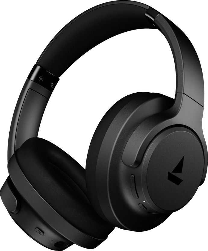 boAt Rockerz 512 ANC, 40dB Hybrid ANC, 80H Battery, ENx,Stream Ad Free Music via App Bluetooth(Cosmic Black, On the Ear)