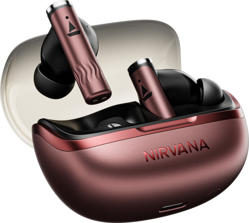 boAt Nirvana Zenith Pro (2025),50dB Hybrid ANC,Spatial Audio,80Hr Battery,App Support Bluetooth(Crimson Red, True Wireless)