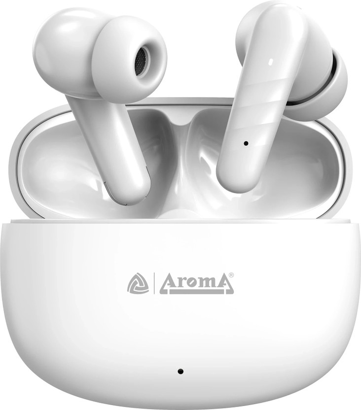 Aroma NB126 Berry V5.4 Upto 60Hr Playtime* Dual Paring, Fast Charging, Heavy Bass Bluetooth(Graphite White, True Wireless)