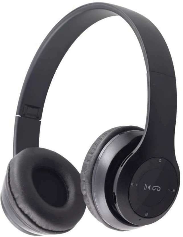 FRONY Wireless Over Ear Bluetooth Headphones with Mic, Adjustable Headband Bluetooth & Wired(Black, On the Ear)