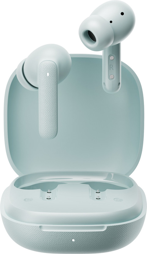 QCY T17 Pro,Global Brand, Fabric Finish, AI Noise Cancel, 9EQ,Smart App,35H Playtime Bluetooth(Light Blue, True Wireless)