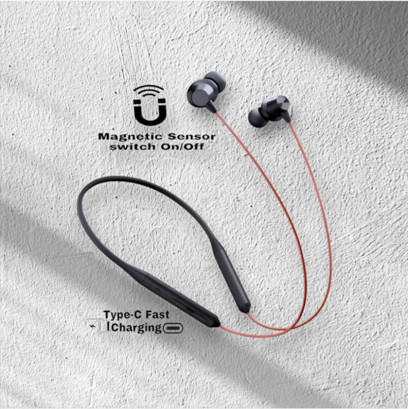 GDS Z2 Bullets Wireless Neckband with Fast Charge, 46 Hrs Battery Life, Earphone_PB Bluetooth & Wired(Red, In the Ear)