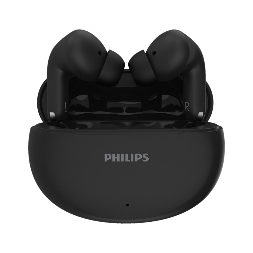 PHILIPS TAT1269BK In-Ear Earbuds, 13mm Drivers, 40H, IPX5, BT 5.4, Touch/Voice Controls Bluetooth(Black, True Wireless)