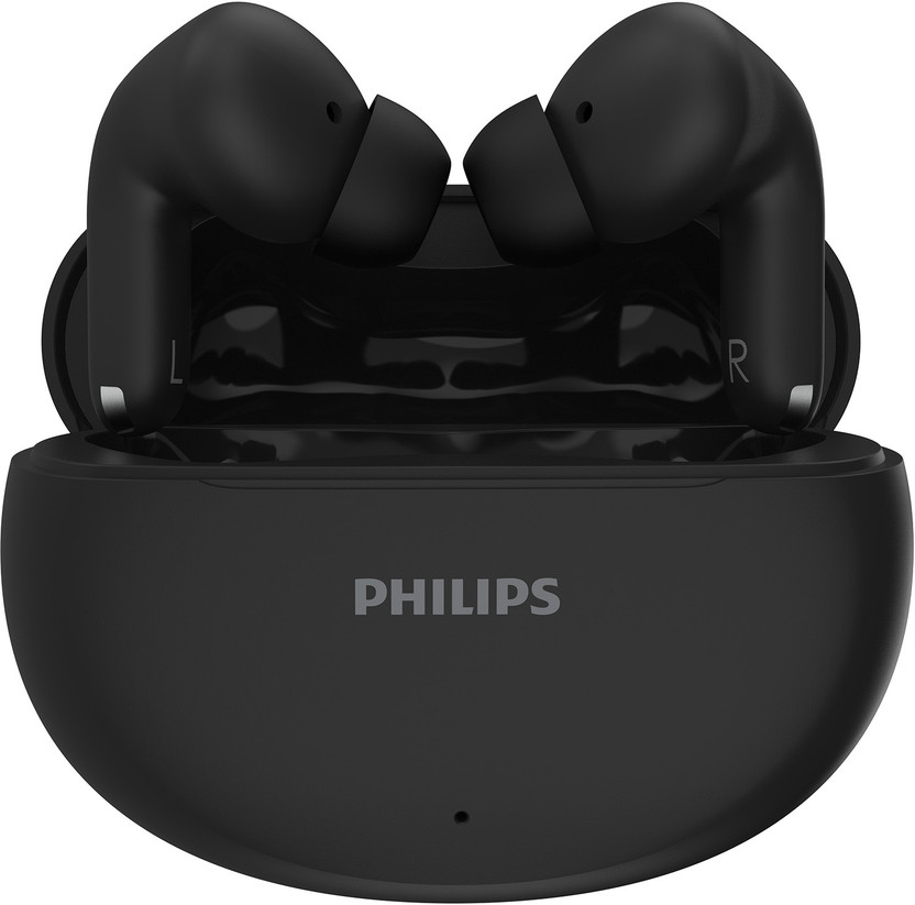 PHILIPS TAT1269BK In-Ear Earbuds, 13mm Drivers, 40H, IPX5, BT 5.4, Touch/Voice Controls Bluetooth(Black, True Wireless)