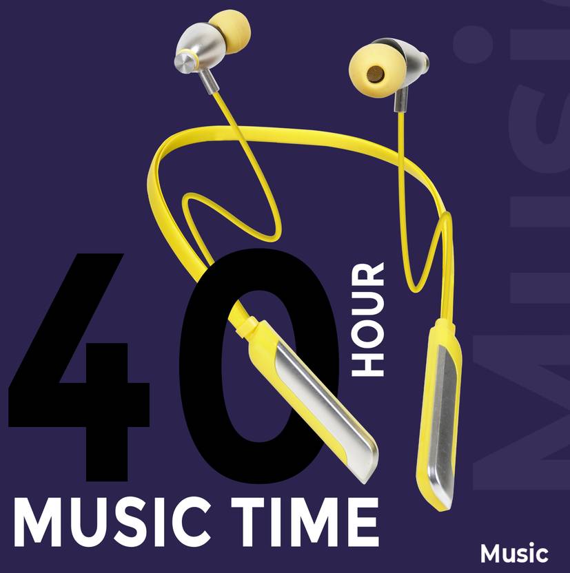 liluns 40 Hours Playtime Bluetooth Headphone Neckband Earphone Bluetooth Headset Price in India