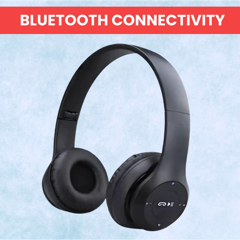 AIZINA FoldUp Bluetooth Bass Pro Studio Sound_ZQ Bluetooth & Wired(Black, On the Ear)