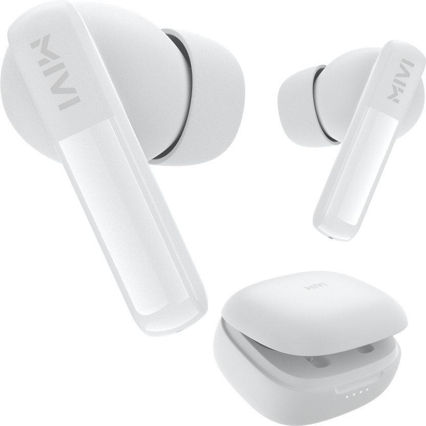 Mivi Duopods K2, 40Hrs PT, HD Call, Fast Charging, 50ms Latency,IPX4, Voice Asst.5.3v Bluetooth(Ivory, True Wireless)