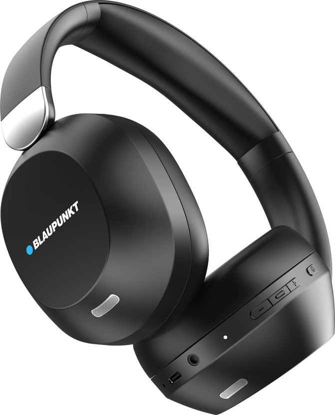 Blaupunkt BH61 Moksha TRUE ANC Headphones, HD Sound, Hi-Sensitivity Mic, German Design Bluetooth(Black, On the Ear)