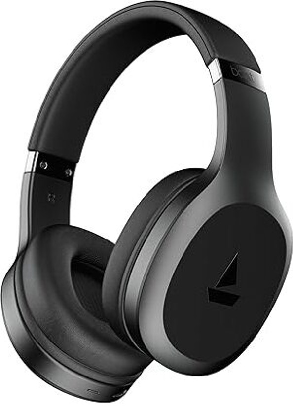 boAt Rockerz 412, 60H Battery,40ms Latency,ENx, Stream Ad Free Music via App Bluetooth(Active Black, On the Ear)