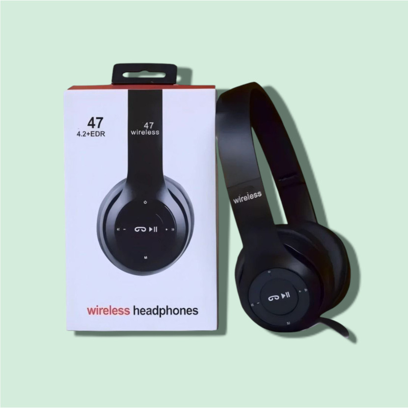 TWS Foldable Bluetooth Studio Monitor with Ultra-Low Extension_3X Bluetooth & Wired(Black, On the Ear)