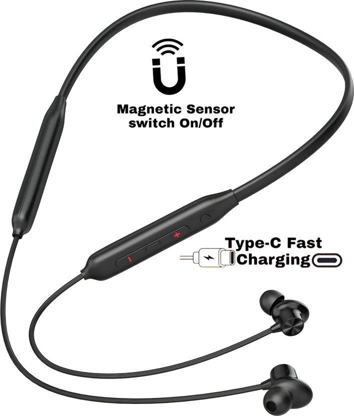 GREE MATT POWER OFF/ON 48Hr Headphone Neckband N3 Bluetooth(Black, In the Ear)