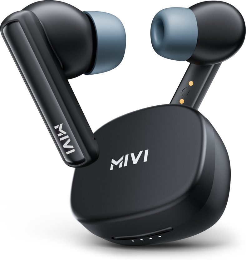 Mivi Duopods B1 (Just Launched)45Hrs Playtime, AI ENC for HD Call, Fast Charging, 5.3 Bluetooth(Black, In the Ear)