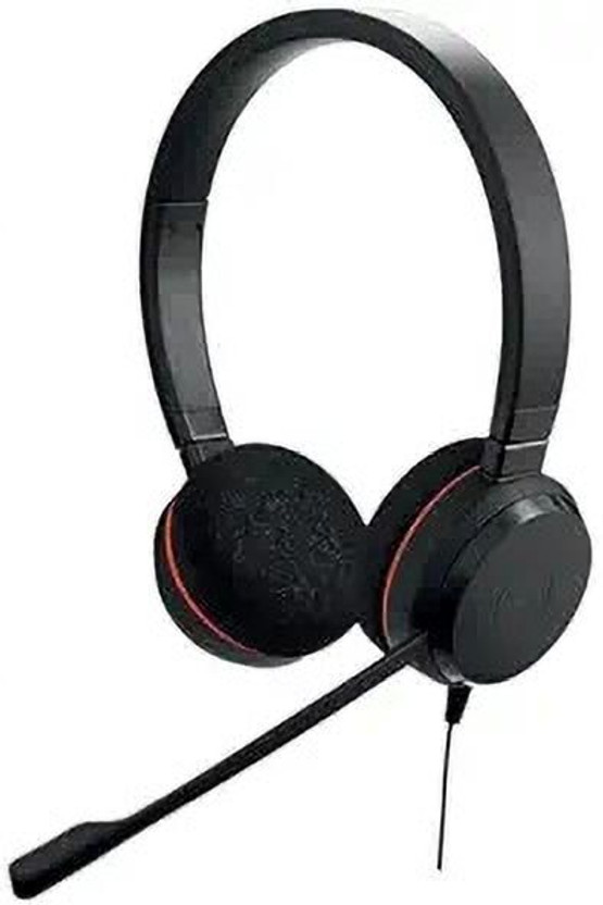 JABRA Evolve 20 USB-C/A Headset with Noise Cancelling Mic for Calls Wired(Black, On the Ear)