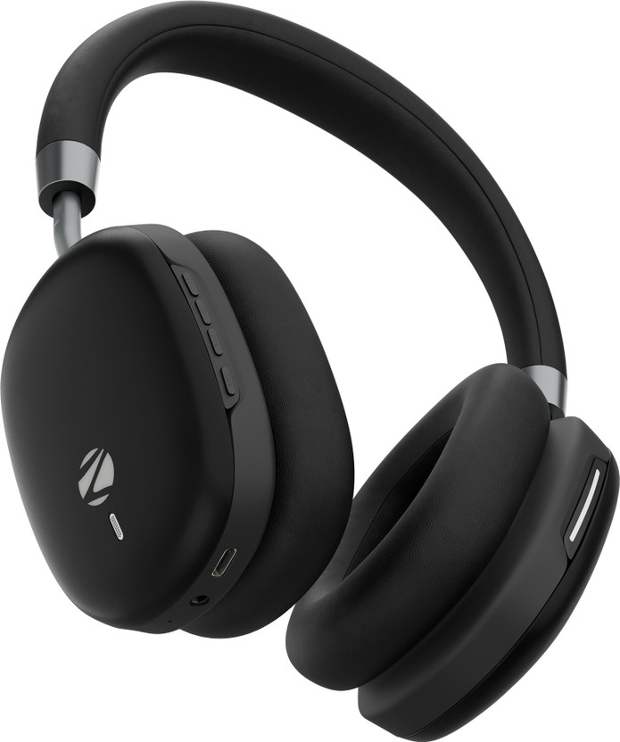 ZEBRONICS Zeb-Silencio 200T, 48dB Hybrid ANC, Upto 100H Backup, App Support, Touch Control Bluetooth(Black, On the Ear)