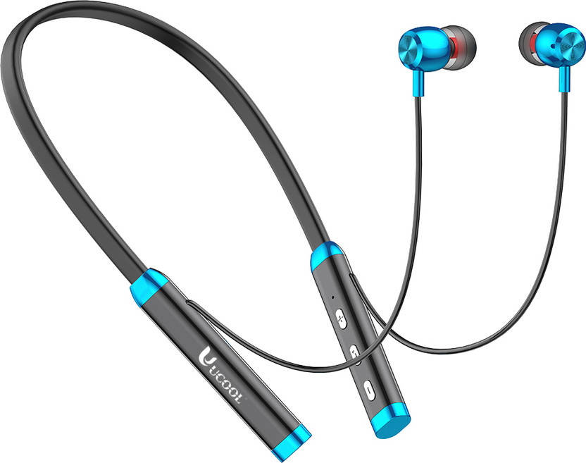 Ucool Elite 100 Hours Playtime Wireless Neckband headphones Earphone Bluetooth(Black, Blue, In the Ear)