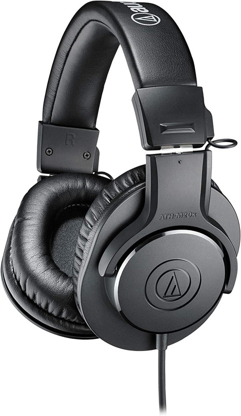 audio-technica ATH-M20X Professional Monitor Wired without Mic(Black, On the Ear)