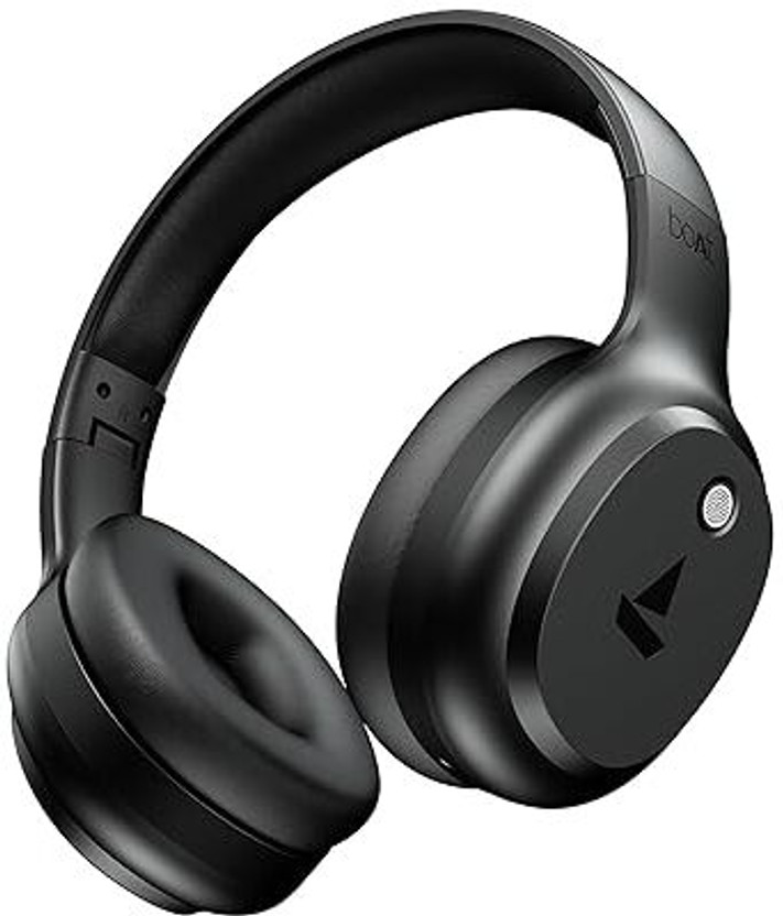 boAt Rockerz 421,40H Battery,40ms Latency, ENx,BT v5.4, Stream Ad Free Music via App Bluetooth(Black Sabre, On the Ear)