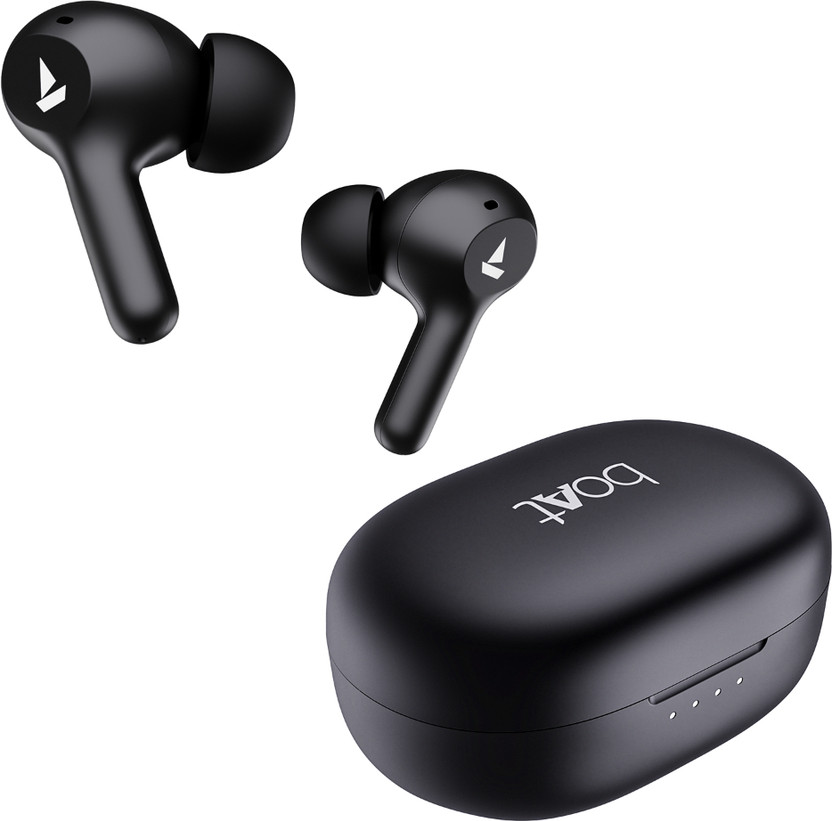 boAt Airdopes 71,40 H Battery, ENx Tech, Low Latency, App Support Bluetooth(Active Black, True Wireless)
