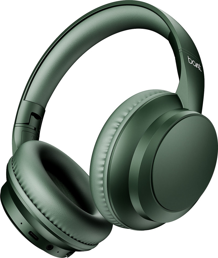 boAt Rockerz 371, 40mm Drivers, 50H Battery, BEAST Mode, ENx, Voice Assistant,BT v5.4 Bluetooth(Sage Green, On the Ear)