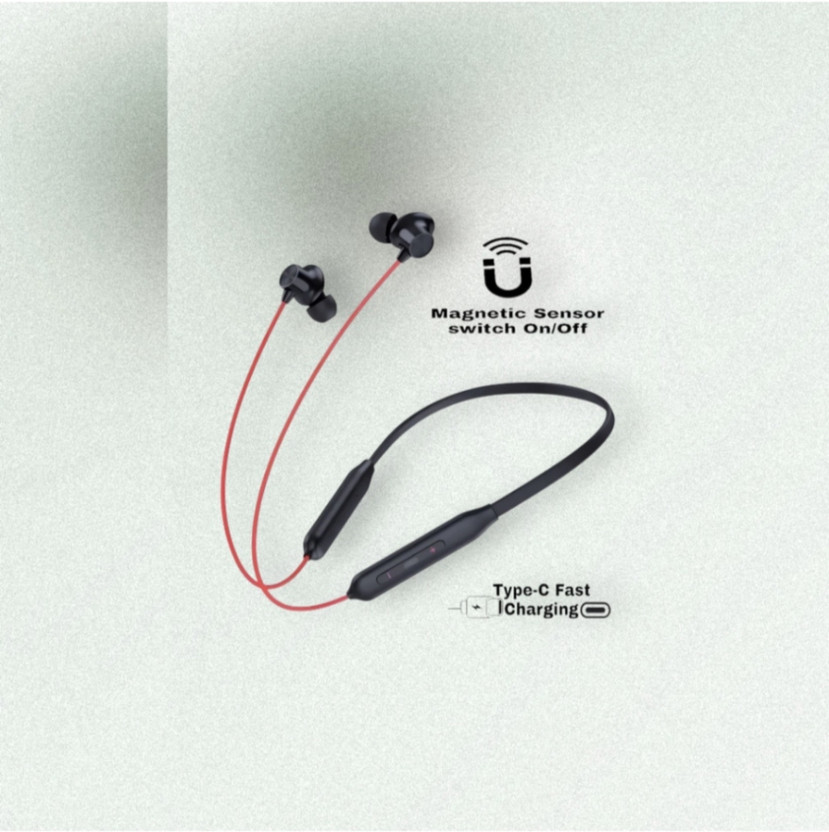 GDS Bullets Wireless Z2 with Fast Charge, 37 Hrs Battery Life, Earphones with mic_XS Bluetooth & Wired(Red, In the Ear)