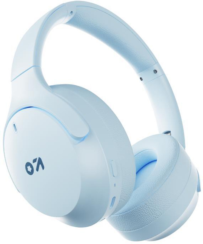 GOBOULT Q 70 Hrs Battery, ENC Mic, 40mm Boosted Drivers, 4 EQ Modes, Supreme Bass, 5.4v Bluetooth & Wired(Powder Blue, On the Ear)
