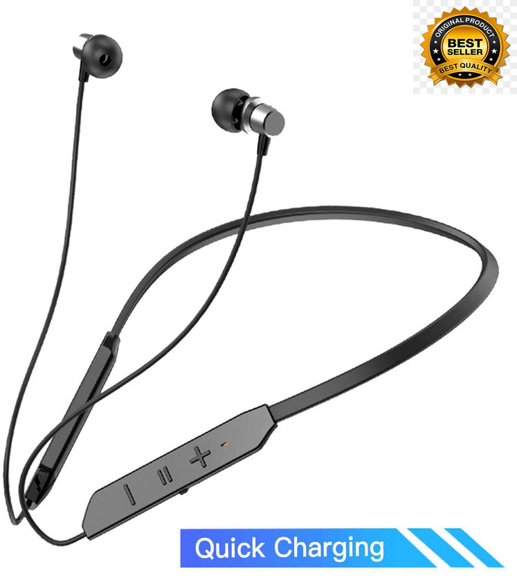 Worricow Worricow Best Buy Wireless Neckband Bluetooth (Black, In the Ear) Bluetooth Headset Bluetooth without Mic(Black, In the Ear) - Flipkart Deal