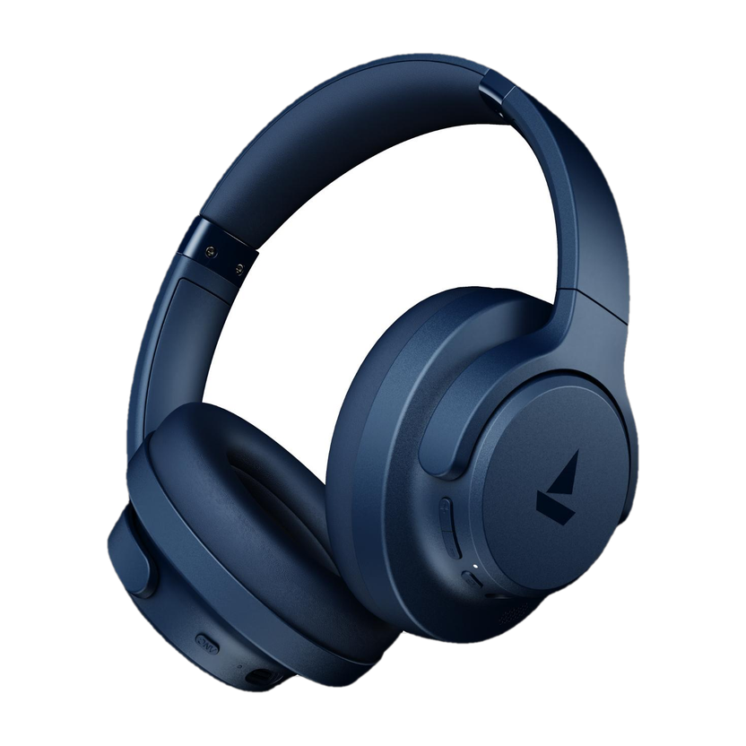 boAt Rockerz 512 ANC, 40dB Hybrid ANC, 80H Battery, ENx,Stream Ad Free Music via App Bluetooth(Bold Blue, On the Ear)