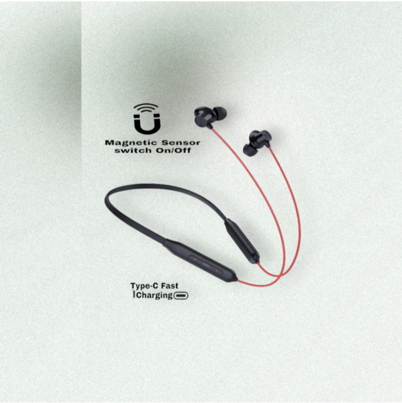 GDS Z2 Bullets Wireless Neckband with Fast Charge, 41 Hrs Battery Life, Earphone_GX Bluetooth & Wired(Red, In the Ear)