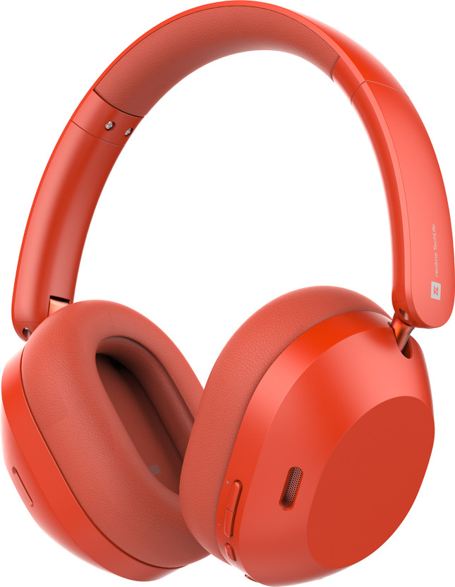 realme TechLife Studio H1 with 43dB ANC, Hi-Res Audio, 40mm Driver and 70hrs Playback Bluetooth(Red, On the Ear)