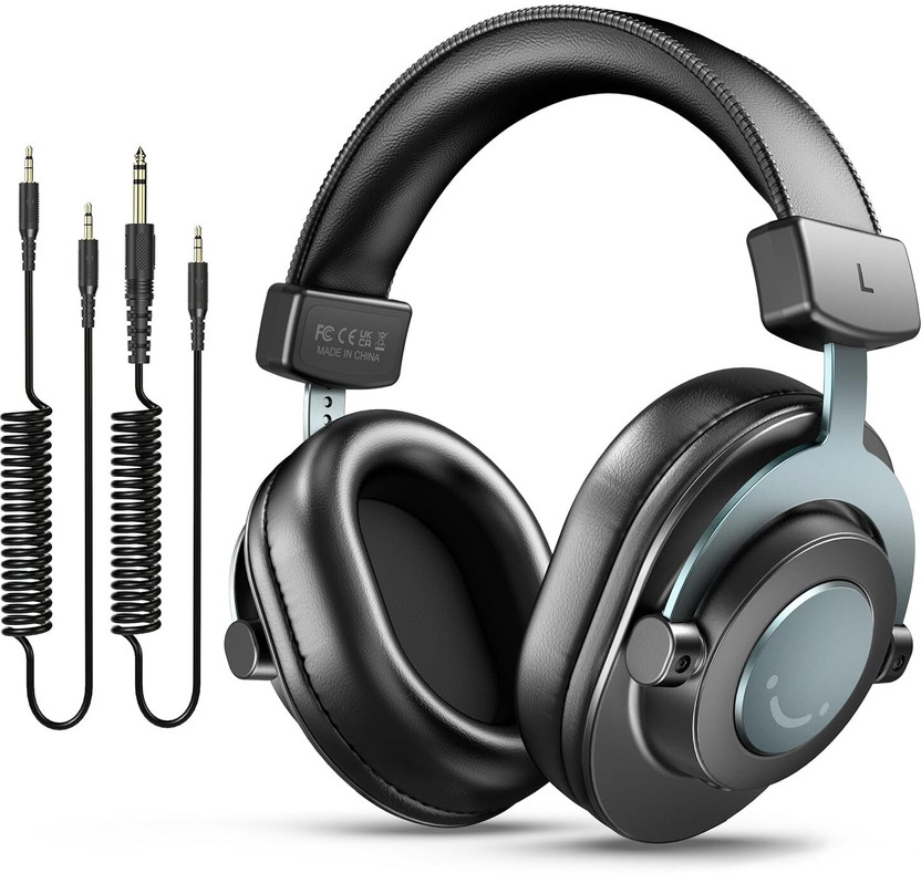 Fifine (OPEN BOX) H8 Studio Monitoring Over-Ear (PC/Mixer) Wired(Black, On the Ear)