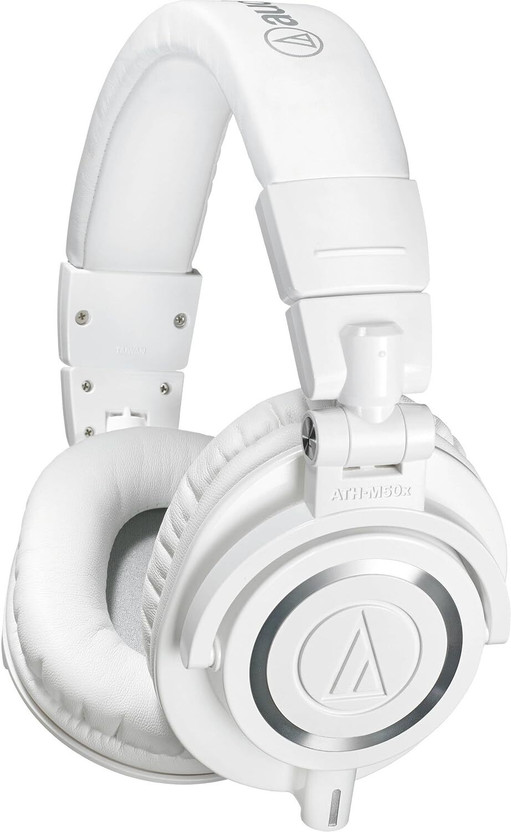 audio-technica ATH-M50XWH Professional Studio Monitor Wired without Mic(White, On the Ear)