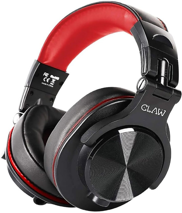 CLAW (OPEN BOX) SM50 PRO Professional Studio Monitoring DJ Wired Headphone Wired(Black and Red, On the Ear)