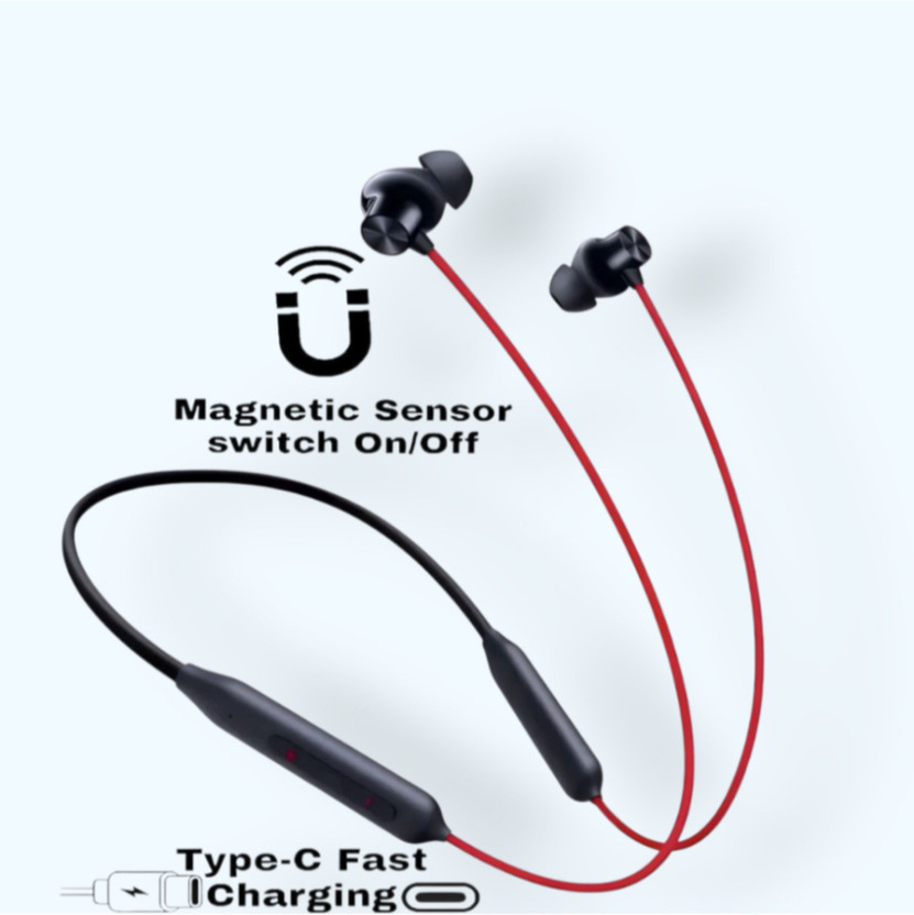 GDS Z2 Bullets Wireless Neckband with Fast Charge, 48 Hrs Battery Life, Earphone_PZ Bluetooth & Wired(Red, In the Ear)