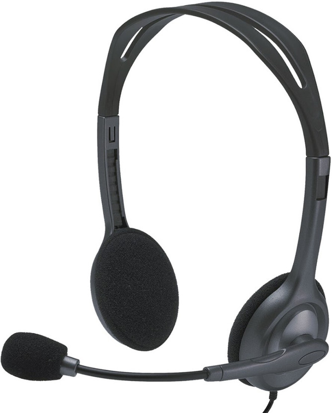 Logitech H-111 Wired(Black, On the Ear)