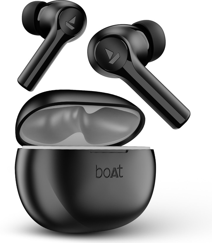 boAt Airdopes Supreme w/ 4 Mics AI ENx Tech, 50 HRS Playback,Multi Point Connectivity Bluetooth(Classic Black, True Wireless)