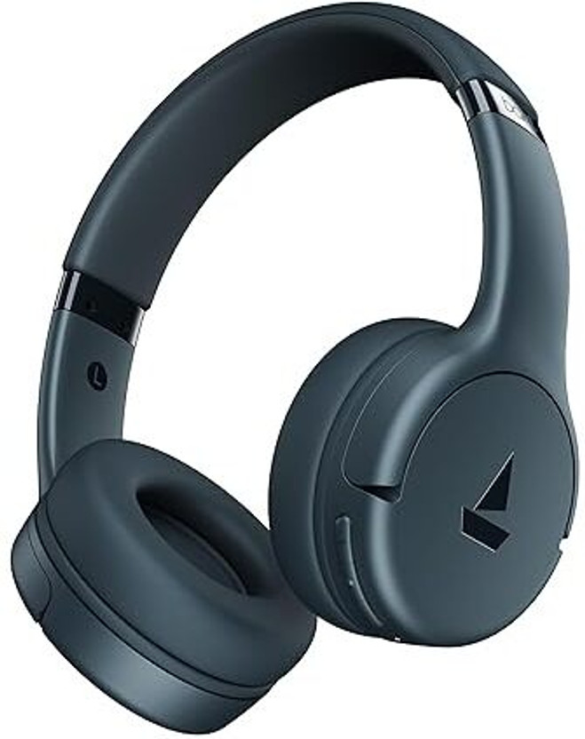 boAt Rockerz 411,40H Battery, 40ms Latency, Stream Ad Free Music via App, BT v5.4 Bluetooth(Bold Blue, On the Ear)