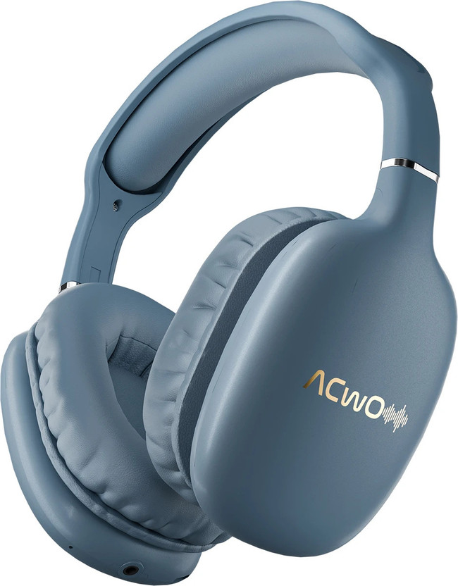 ACwO TwISTER 515 with up to 25 dB ANC, 40mm Drivers, AI-ENC, Dual Pairing Bluetooth & Wired(Steel Blue, On the Ear)