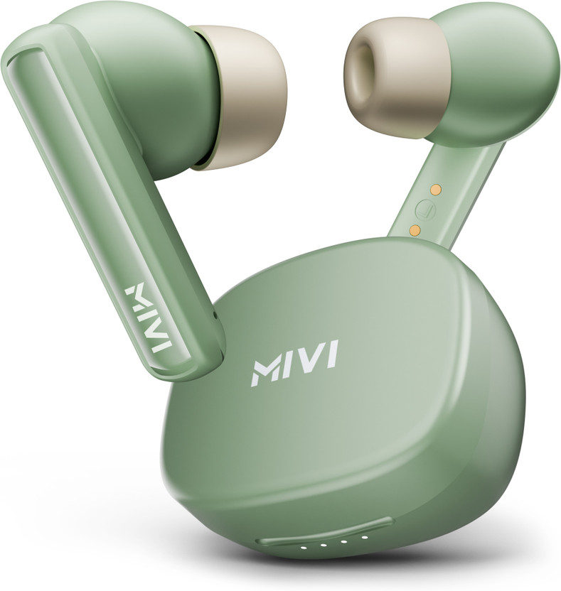Mivi Duopods B1 (Just Launched)45Hrs Playtime, AI ENC for HD Call, Fast Charging, 5.3 Bluetooth(Green, True Wireless)