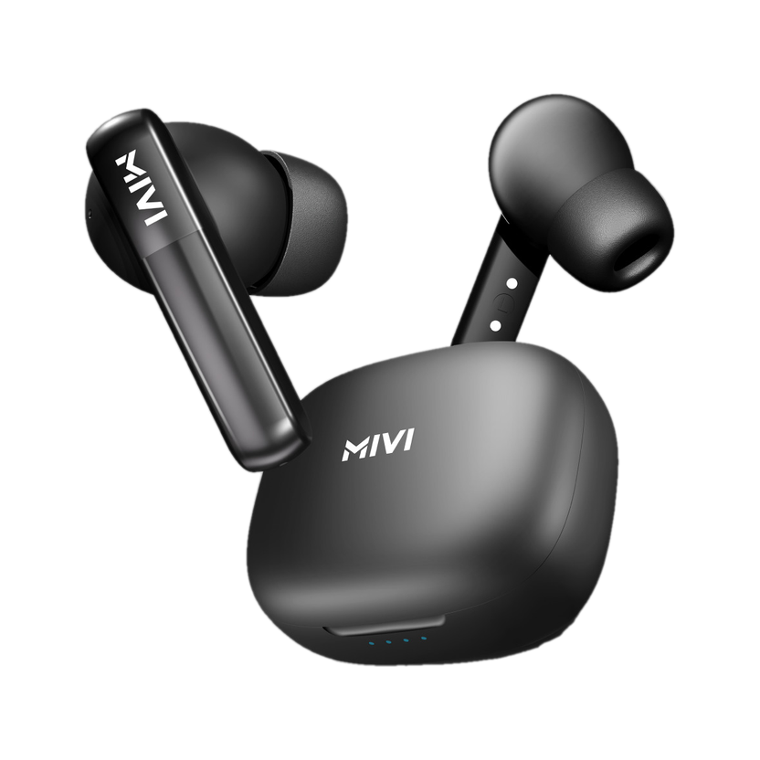 Mivi DuoPods Blaze [New launch], AI-ENC, 60 Hrs, 13mm Drivers, Fast Charging, BT v5.3 Bluetooth(Cosmic Black, True Wireless)