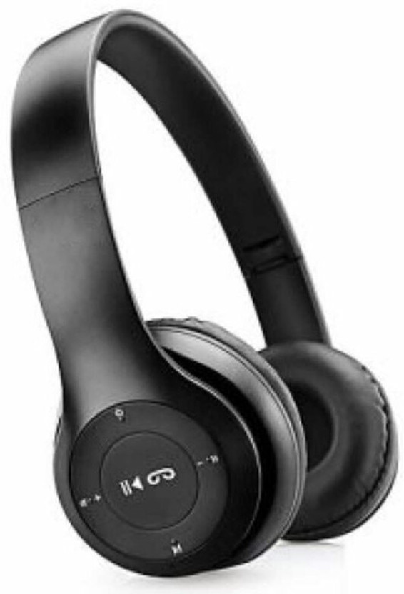 Uborn BEST PRICE P47 Wireless Portable Sports Headphones Stereo FM, Memory Card Bluetooth(Black, On the Ear)