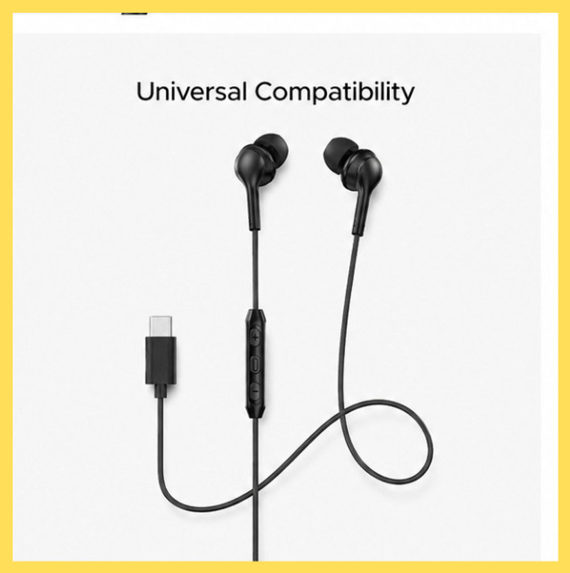 QQLIKE QQLIKE Original 100C Type C Earphones with Balanced Audio Strong Bass & Voice Mic Wired(Black, In the Ear) - Flipkart Deal