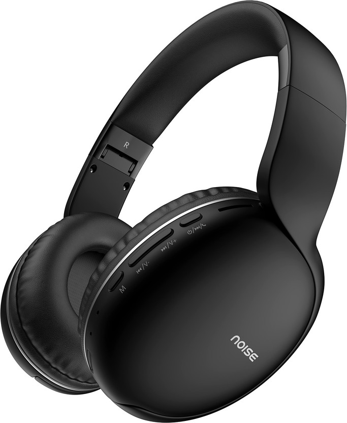 Noise TWO with 50 Hours Playtime, Low latency (up to 40ms), and Dual pairing Wireless Bluetooth(Bold Black, On the Ear)