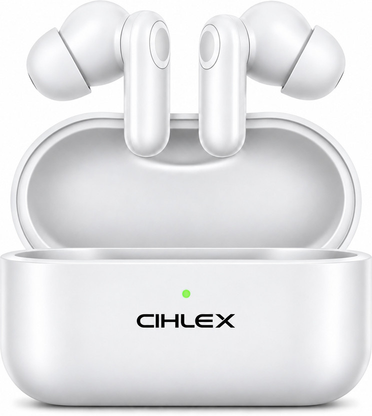 CIHLEX True Wireless Earbuds Cord 2 CE Mobile Earbuds with Mic 2r, 12.4mm Drivers1 Bluetooth(White, True Wireless)