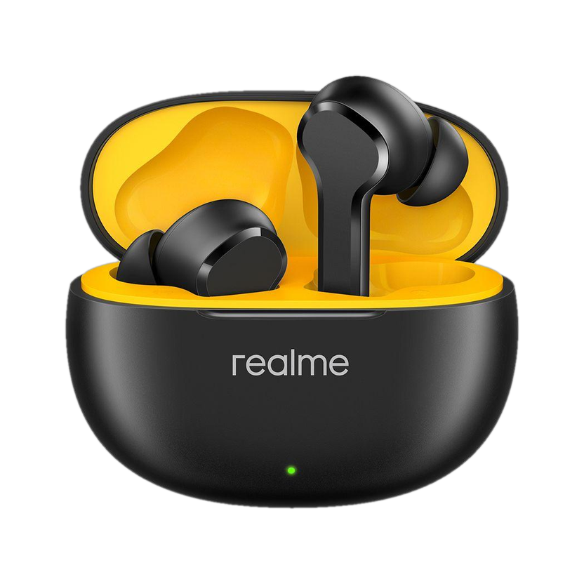realme Buds T110 (RMA2306) with AI ENC for calls, 38 hours of Playback and Deep Bass Bluetooth(Punk Black, True Wireless)