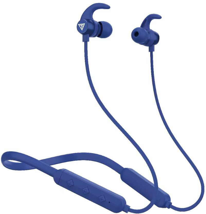TECHFIRE Fire 145- 30 Hours Playtime with superior sound Neckband Headphone Bluetooth Gaming(Navy Blue, In the Ear)