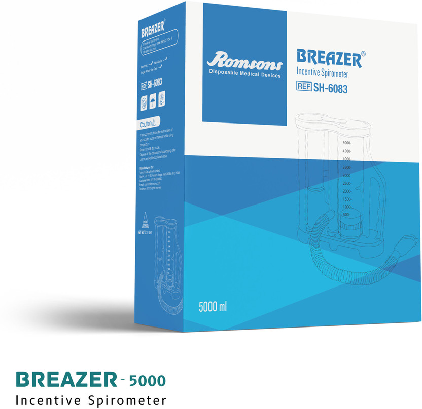 Romsons Prime Pvt Ltd Romsons Breazer 5000 Volumetric Respiratory Exerciser Health Care Appliance Combo